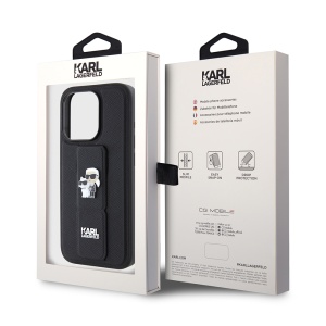 Husa pentru iPhone 15 Pro Max - Karl Lagerfeld Saffiano Gripstand (KLHCP15XGSAKCPK) - Karl&Choupette - Img 7