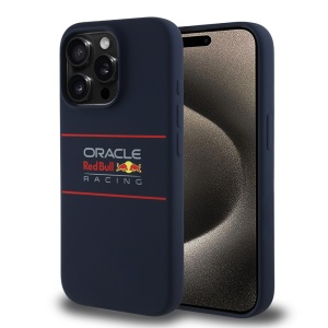 Husa pentru iPhone 15 Pro Max - Red Bull Racing Silicone Horizontal Centered Logo MagSafe (RBHMP15X24SIHSRV) - Navy - Img 1
