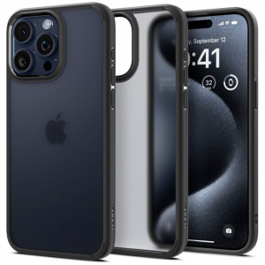 Husa pentru iPhone 15 Pro - Spigen Ultra Hybrid - Frost Black - Img 1