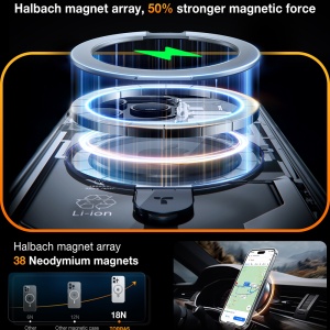 Husa pentru iPhone 15 Pro - Torras Ostand MagSafe Series - Clear - Img 3