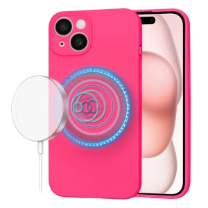 Husa pentru iPhone 15 - Techsuit SoftFlex MagSafe - Hot Pink - Img 1