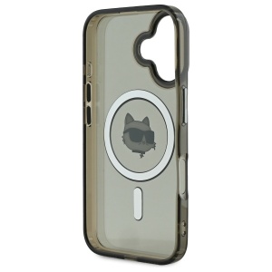 Husa pentru iPhone 16 Plus - Karl Lagerfeld IML MagSafe (KLHMP16MHLSCHK) - Metal Choupette`s Head - Img 4