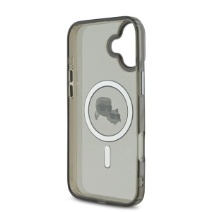 Husa pentru iPhone 16 Plus - Karl Lagerfeld IML MagSafe (KLHMP16MHLSKCK) - Metal Karl&Choupette Head - Img 3