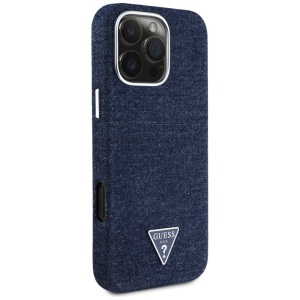 Husa pentru iPhone 16 Pro - Guess Denim Triangle Logo MagSafe (GUHMP16LRJFWTLB) - Blue - Img 8
