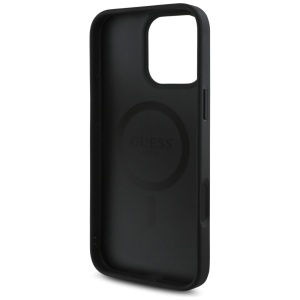 Husa pentru iPhone 16 Pro Max - Guess 4G Small and Classic Logo MagSafe (GUHMP16XP4SM4MK) - Black - Img 4