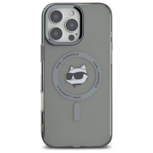 Husa pentru iPhone 16 Pro Max - Karl Lagerfeld IML MagSafe (KLHMP16XHLSCHK) - Metal Choupette`s Head - Img 3