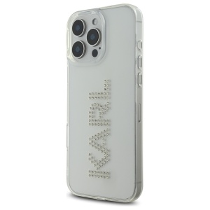 Husa pentru iPhone 16 Pro Max - Karl Lagerfeld IML Rhinestones (KLHCP16XHKLSTDCT) - Transparent Logo - Img 5