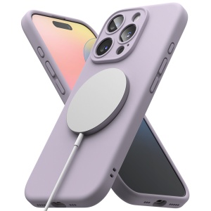 Husa pentru iPhone 16 Pro Max - Ringke Silicone Magnetic MagSafe - Lavender - Img 4
