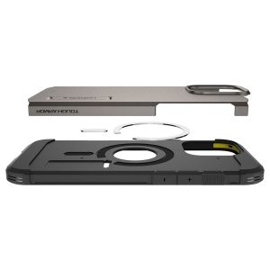 Husa pentru iPhone 16 Pro Max - Spigen Tough Armor MagSafe - Gunmetal - Img 7