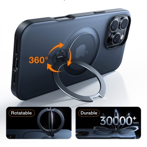 Husa pentru iPhone 16 Pro Max - Torras Ostand Spin Series - Black - Img 5