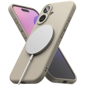 Husa pentru iPhone 16 - Ringke Silicone Magnetic MagSafe - Stone - Img 4