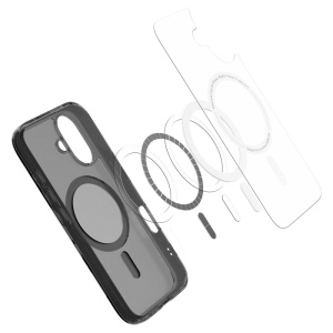 Husa pentru iPhone 16 - Spigen Ultra Hybrid T MagSafe - Frost Black - Img 7