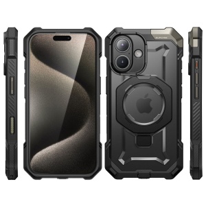 Husa pentru iPhone 16 - Supcase Unicorn Beetle Defender - Black - Img 3