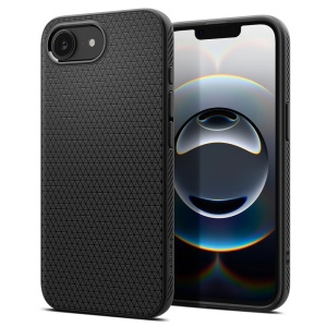 Husa pentru iPhone 16e - Spigen Liquid Air - Matte Black - Img 1