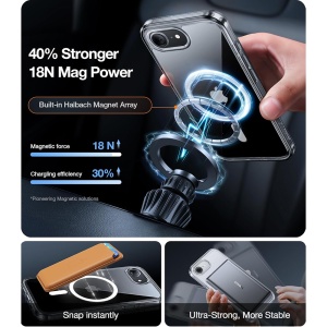 Husa pentru iPhone 16e - Torras Guardian Magnetic Series - Clear - Img 7