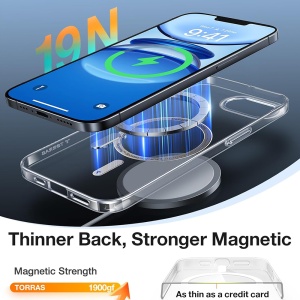 Husa pentru iPhone 16e - Torras OriginFit-Mag Series - Clear - Img 5