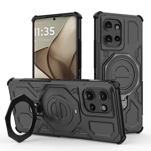 Husa pentru Motorola Edge 50 - Techsuit Carbon Shield PRO - Black - Img 1
