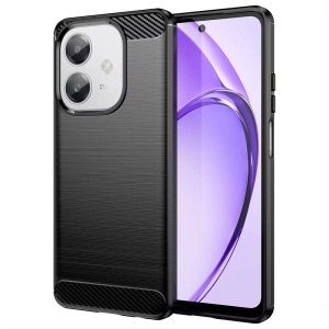 Husa pentru Oppo A40 4G / A60 5G - Techsuit Carbon Silicone - Black