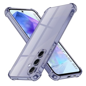 Husa pentru Samsung Galaxy A55 5G - Techsuit Shockproof Clear Silicone - Smoke Black