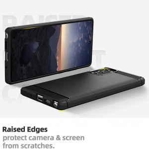 Husa pentru Samsung Galaxy Note 20 / Note 20 5G - Techsuit Carbon Silicone - Black - Img 6