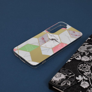 Husa pentru Samsung Galaxy S22 5G - Techsuit Marble Series - Purple Hex - Img 4