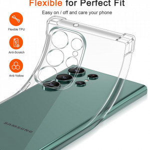 Husa pentru Samsung Galaxy S22 Ultra 5G - Techsuit Shockproof Clear Silicone - Clear - Img 5
