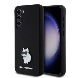 Husa pentru Samsung Galaxy S23 Plus - Karl Lagerfeld Silicone (KLHCS23MSMHCNPK) - Choupette Metal Pin - Img 1