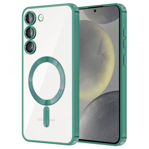 Husa pentru Samsung Galaxy S23 - Techsuit Luxury Crystal MagSafe - Light Green - Img 1