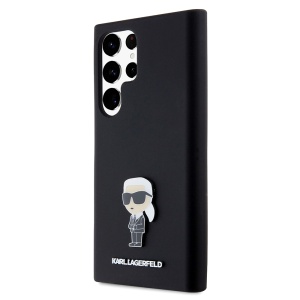 Husa pentru Samsung Galaxy S23 Ultra (KLHCS23LSMHKNPK) - Karl Lagerfeld Silicone - Ikonik Metal Pin - Img 4