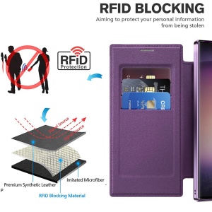 Husa pentru Samsung Galaxy S23 Ultra - Techsuit SmartMag Book Case - Purple - Img 3