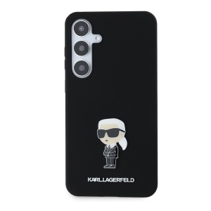 Husa pentru Samsung Galaxy S24 Plus - Karl Lagerfeld Silicone (KLHCS24MSMHKNPK) - Ikonik Metal Pin - Img 2