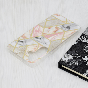 Husa pentru Samsung Galaxy S24 Plus - Techsuit Marble Series - Pink Hex - Img 5