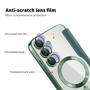 Husa pentru Samsung Galaxy S24 - Techsuit SmartMag Book Case - Green - Img 3