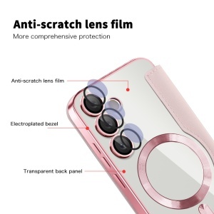 Husa pentru Samsung Galaxy S24 - Techsuit SmartMag Book Case - Pink - Img 3