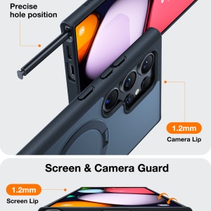 Husa pentru Samsung Galaxy S24 Ultra - Torras Ostand Spin Series - Black - Img 3