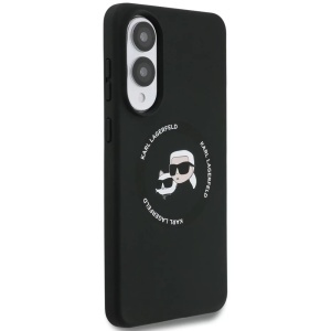 Husa pentru Samsung Galaxy S25 Edge - Karl Lagerfeld Silicone Double Heads MagSafe (KLHMS25ESKCHTCK) - Black - Img 3