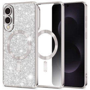 Husa pentru Samsung Galaxy S25 Edge - Techsuit Luxury Glitter MagSafe - Silver - Img 1