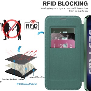 Husa pentru Samsung Galaxy S25 Plus - Techsuit SmartMag Book Case - Green - Img 5