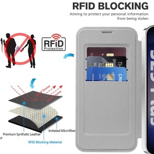 Husa pentru Samsung Galaxy S25 - Techsuit SmartMag Book Case - Gray - Img 5
