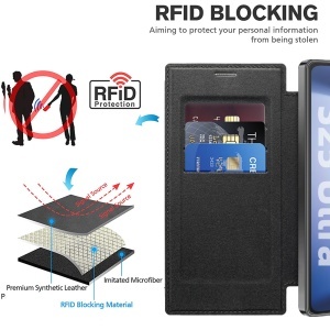 Husa pentru Samsung Galaxy S25 Ultra - Techsuit SmartMag Book Case - Black - Img 5