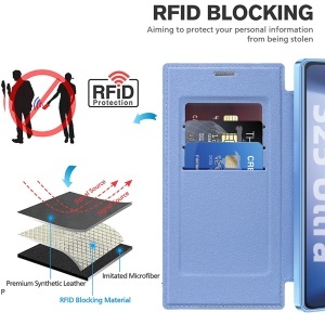 Husa pentru Samsung Galaxy S25 Ultra - Techsuit SmartMag Book Case - Light Blue - Img 5
