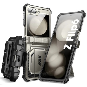 Husa pentru Samsung Galaxy Z Flip6 + Folie - I-Blason Armorbox - Titan Gray - Img 3