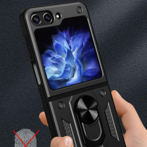 Husa pentru Samsung Galaxy Z Flip6 - Techsuit CamShield Series - Black - Img 5