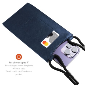 Husa pentru telefon 7" - Fixed Universal Shoulder Bag Verona (FIXVER-DRBL) - Dark Blue - Img 5