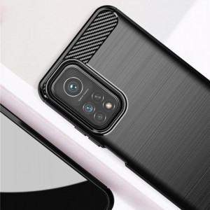 Husa pentru Xiaomi Mi 10T 5G / Mi 10T Pro 5G - Techsuit Carbon Silicone - Black - Img 2