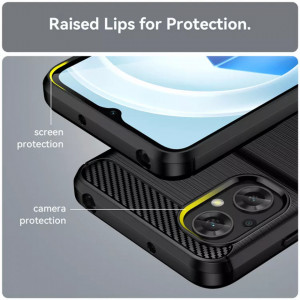 Husa pentru Xiaomi Poco M5 - Techsuit Carbon Silicone - Black - Img 7