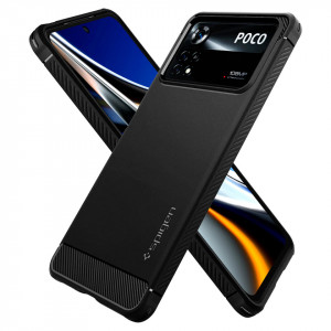 Husa pentru Xiaomi Poco X4 Pro 5G - Spigen Rugged Armor - Black - Img 2