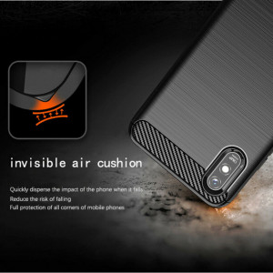 Husa pentru Xiaomi Redmi 9A / Redmi 9AT - Techsuit Carbon Silicone - Black - Img 2