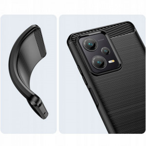 Husa pentru Xiaomi Redmi Note 12 5G / Poco X5 - Techsuit Carbon Silicone - Black - Img 5