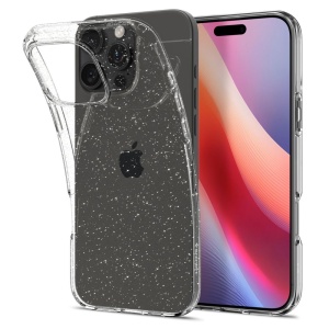 Huse pentru iPhone 16 Pro - Spigen Liquid Crystal Glitter - Crystal Quartz - Img 1